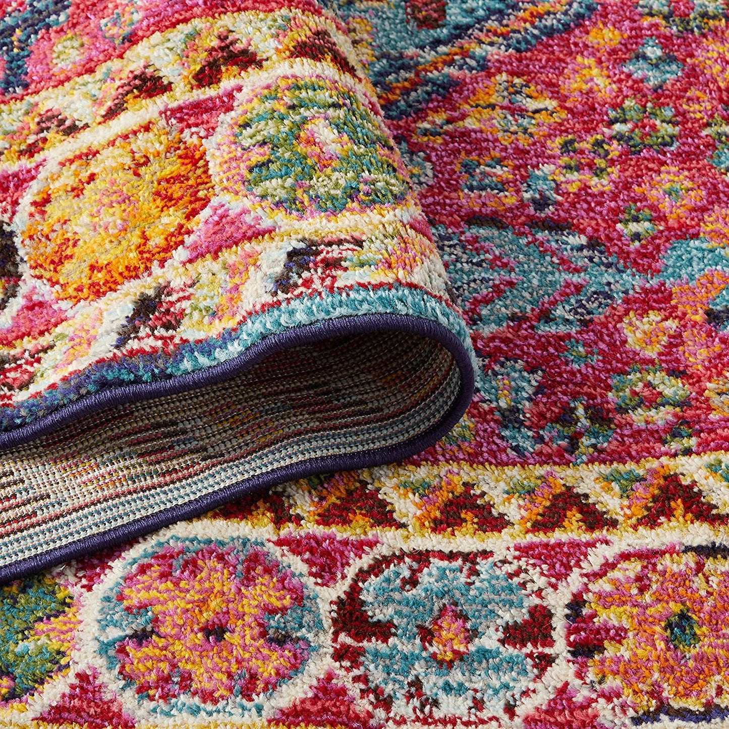 Meadow Vintage Vibrant Area Rug, Multi