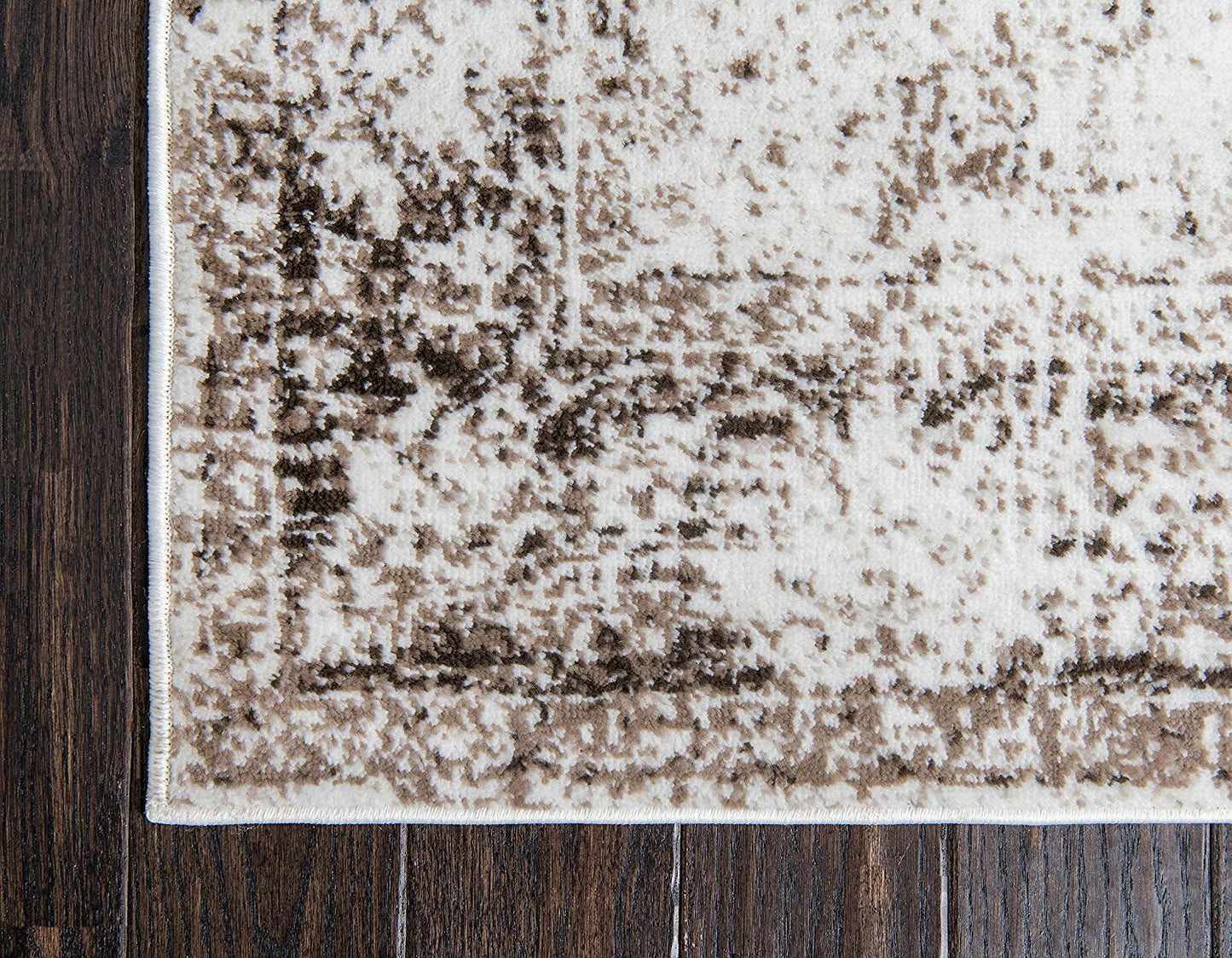 Vintage Distressed Bordered Beige Area Rugs