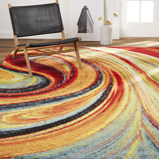 Abstract Multi-color Soft Area Rugs