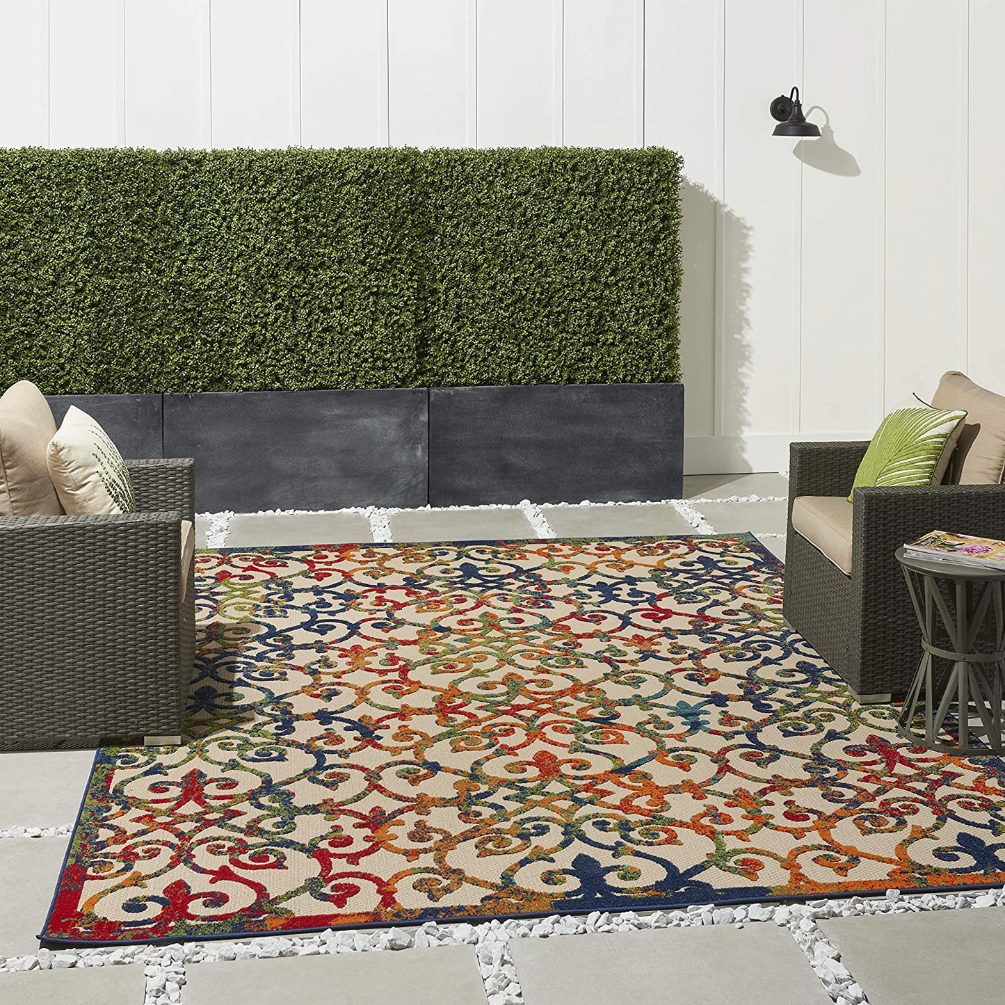 Multicolor Easy-Care Indoor-Outdoor Rug