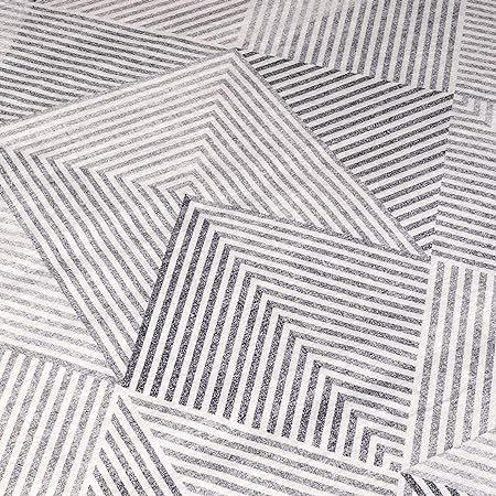 Non-Shed - Eco-Friendly, Machine Washable Rug - Stain Resistant, Made from Premium Recycled Fibers - Abstract Contemporary - Blue, 2'6" x 6'