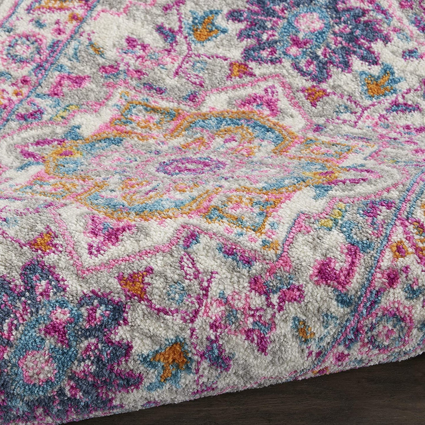 Passion Persian Colorful Teal Multi-color Area Rug