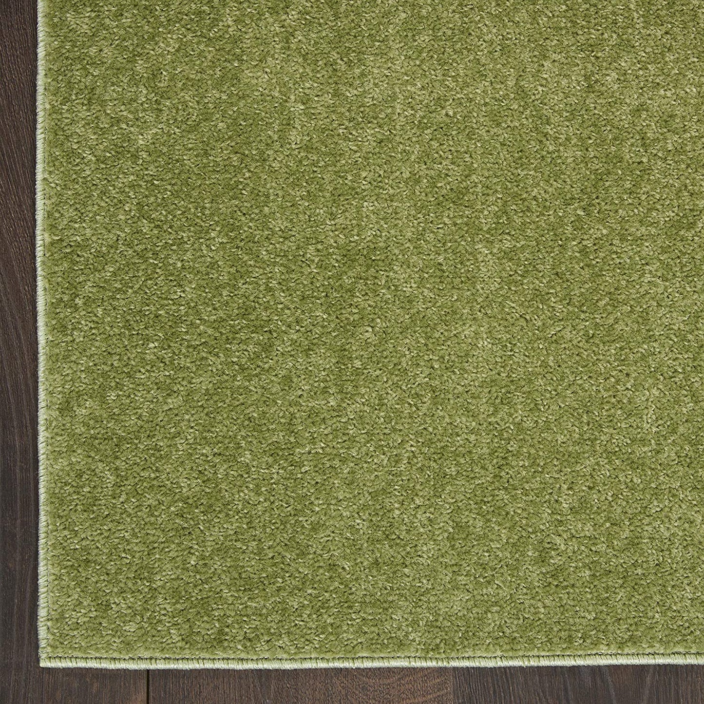 Solid Contemporary Green Indoor/Outdoor Area Rug