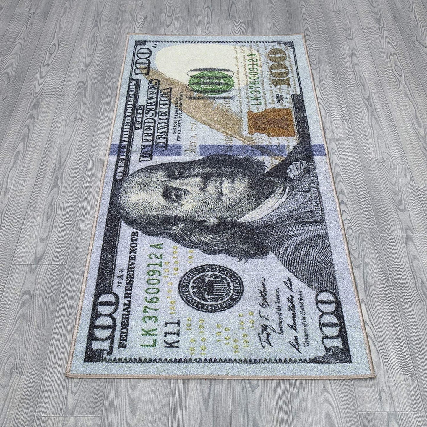 Siesta Collection Rug, $100 Bills Rug