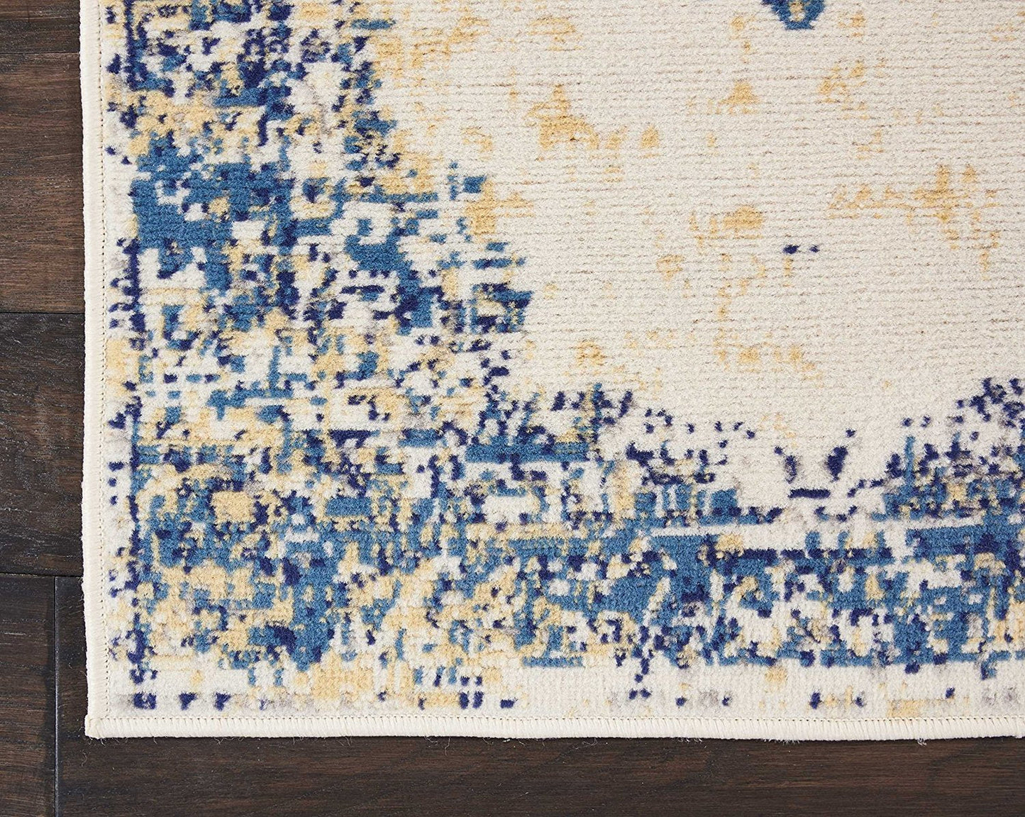 Navy Blue White Distressed Persian Area Rugs