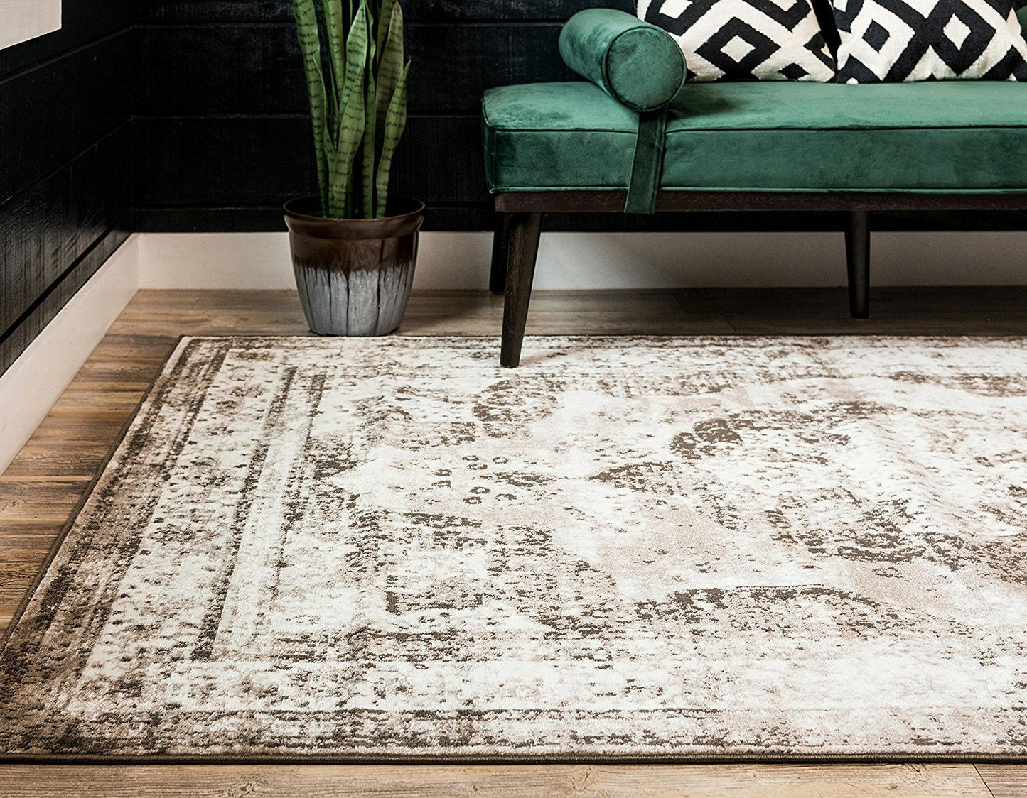 Vintage Distressed Light Brown Area Rugs