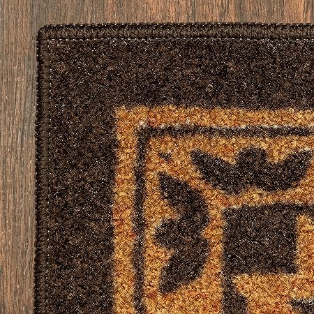 Pelham 2-Piece Non Slip Machine Washable Traditional Vintage Throw and Runner Floor Carpet, 17"x24" + 17"x48", Blue/Grey