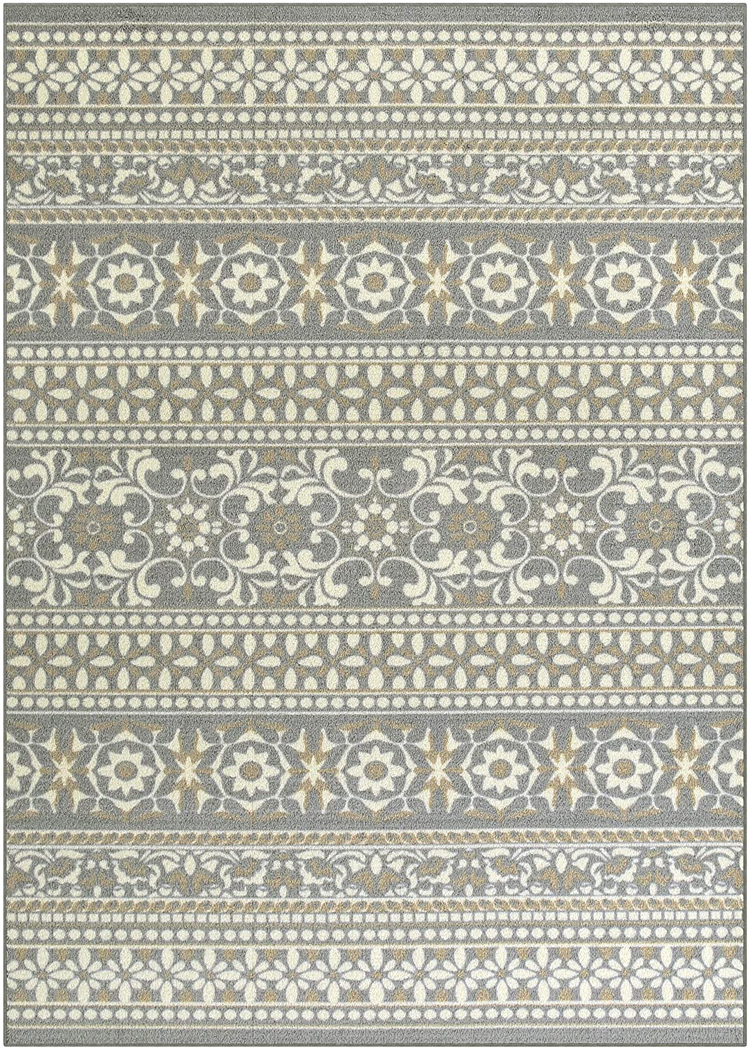 Maples Rugs Zoe Area Rugs for Living Room & Bedroom, Grey