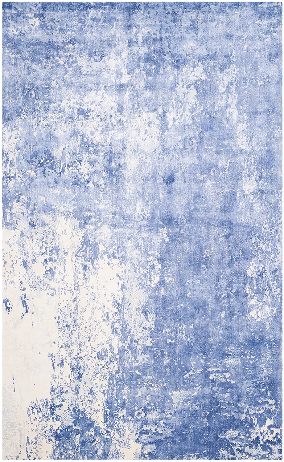 Mirage Collection MIR411A Handmade Modern Abstract Viscose  Area Rug Aqua