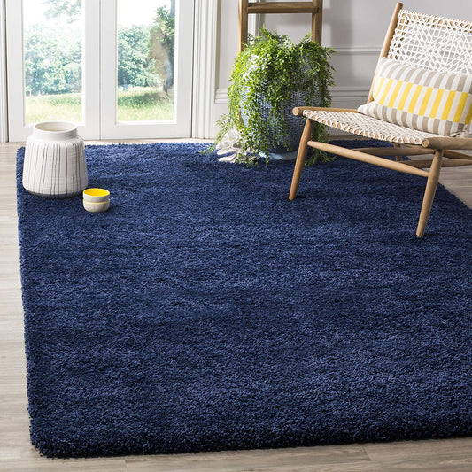 Navy Soft Plush Shag Area Rug