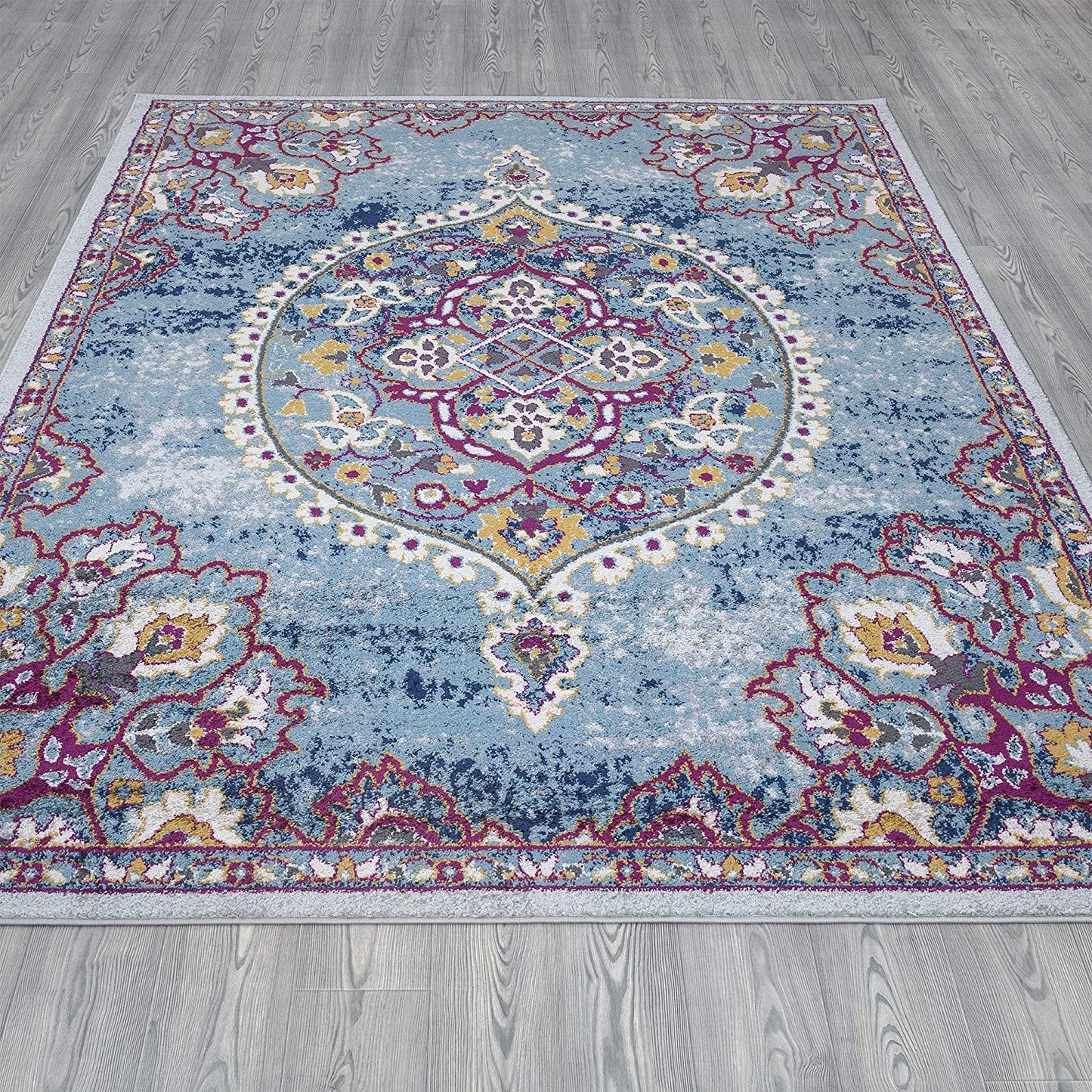 Rixos Medallion Vintage Area Rug, Blue