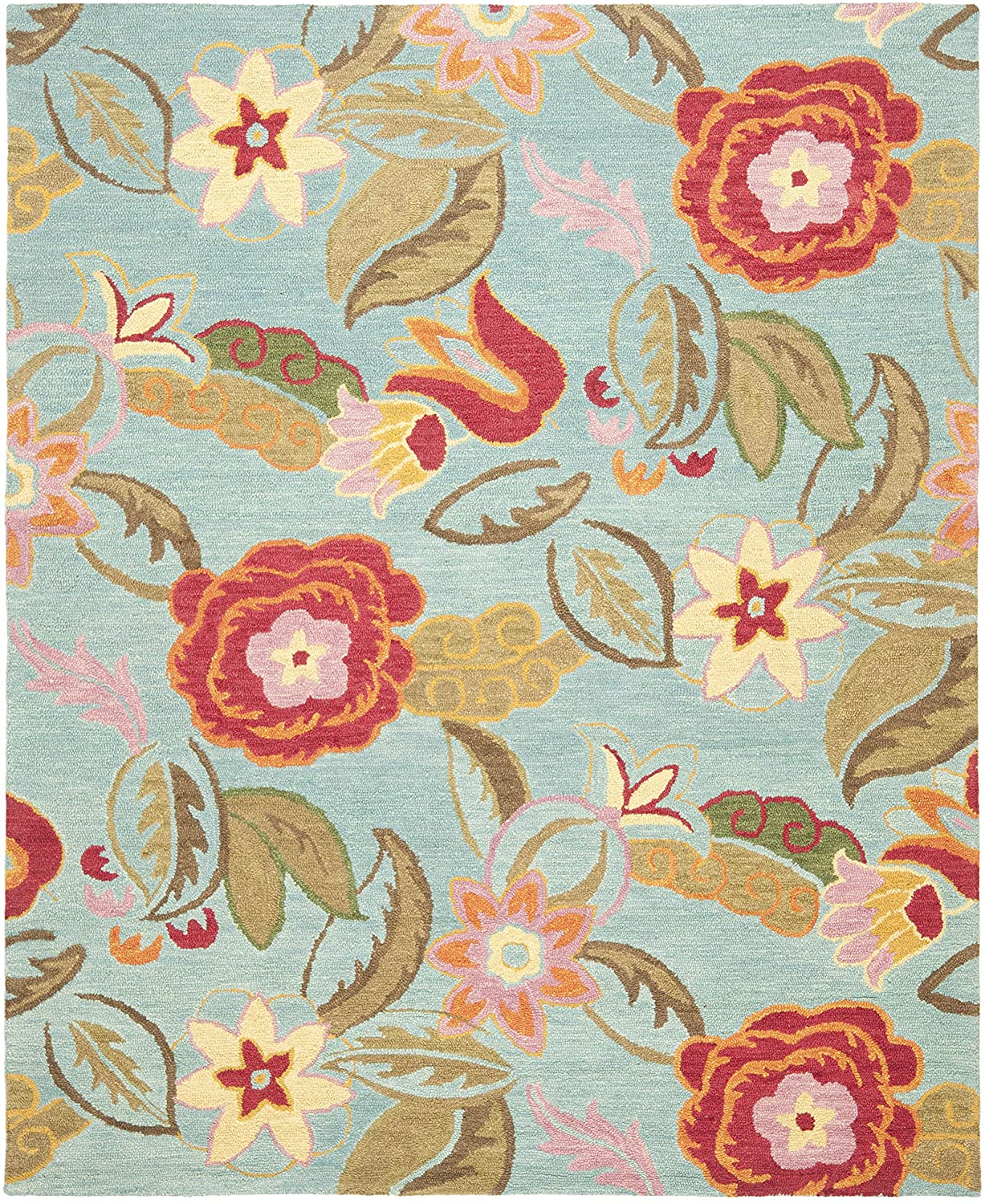 Handmade Premium Blossom Multi Wool Soft Area Rug