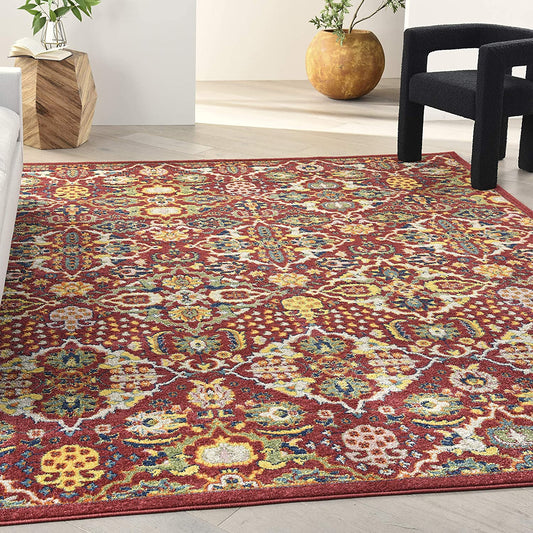 Allure Red Multi-color Soft Area Rug