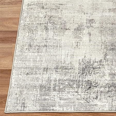 Non-Shed - Eco-Friendly, Machine Washable Rug - Stain Resistant, Made from Premium Recycled Fibers - Abstract Contemporary - Blue, 2'6" x 6'