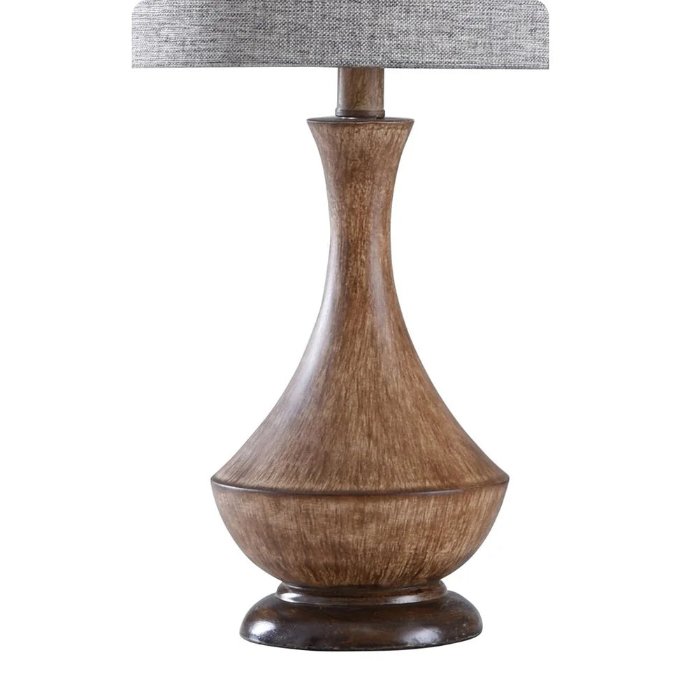 StyleCraft Adrian Painted Light Brown Table Lamp - Heathered Chocolate Shade