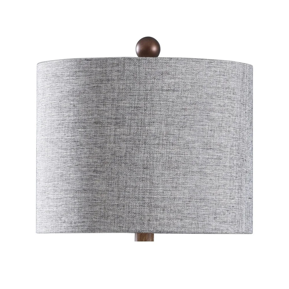 StyleCraft Adrian Painted Light Brown Table Lamp - Heathered Chocolate Shade