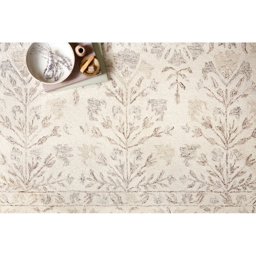 Annabelle Farmhouse Hand-hooked Wool Rug - Ivory/Neutral