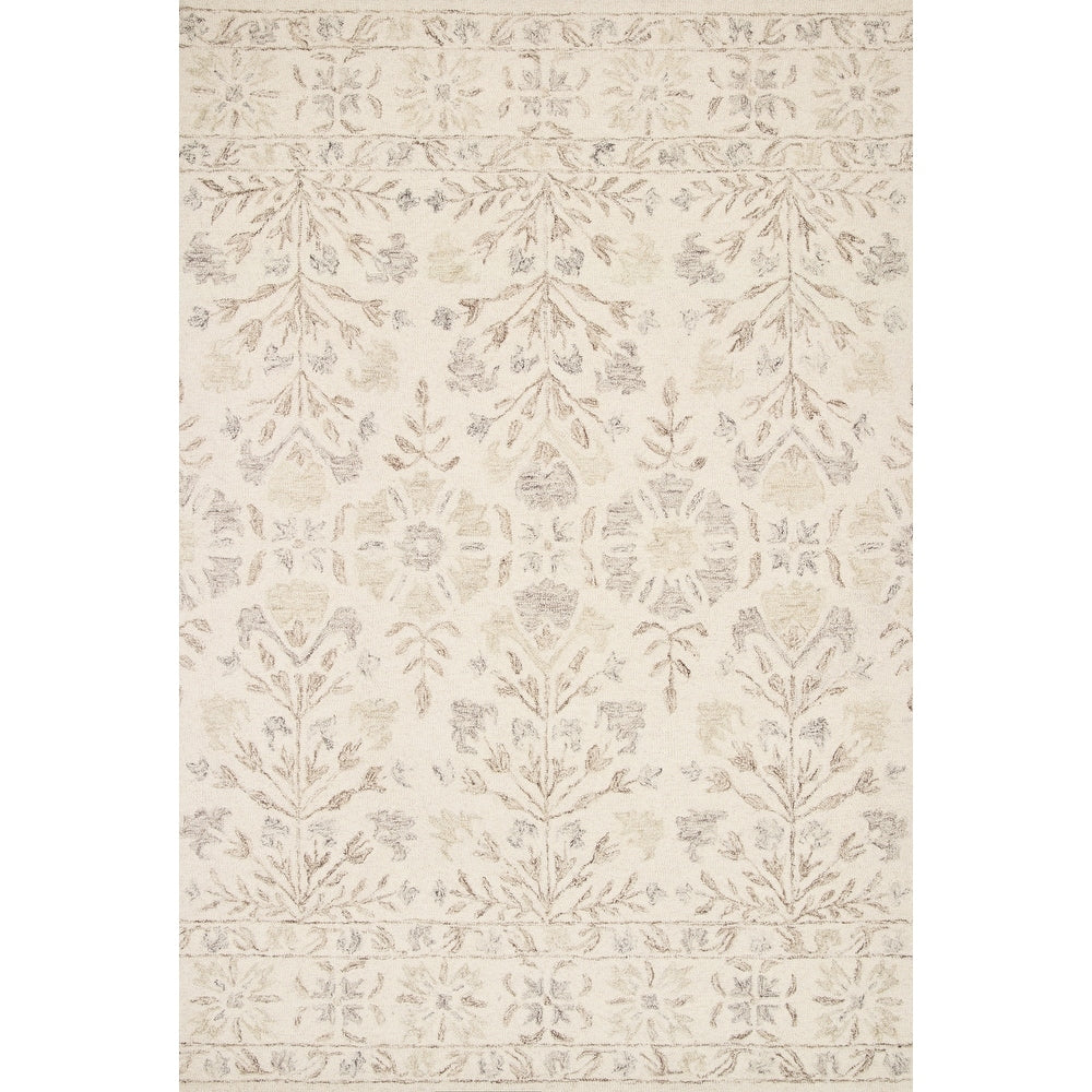 Annabelle Farmhouse Hand-hooked Wool Rug - Ivory/Neutral