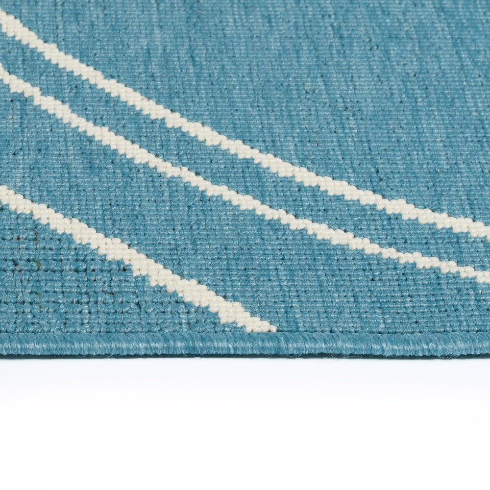 Ambrosi Indoor/Outdoor Soft Area Rug Light Blue