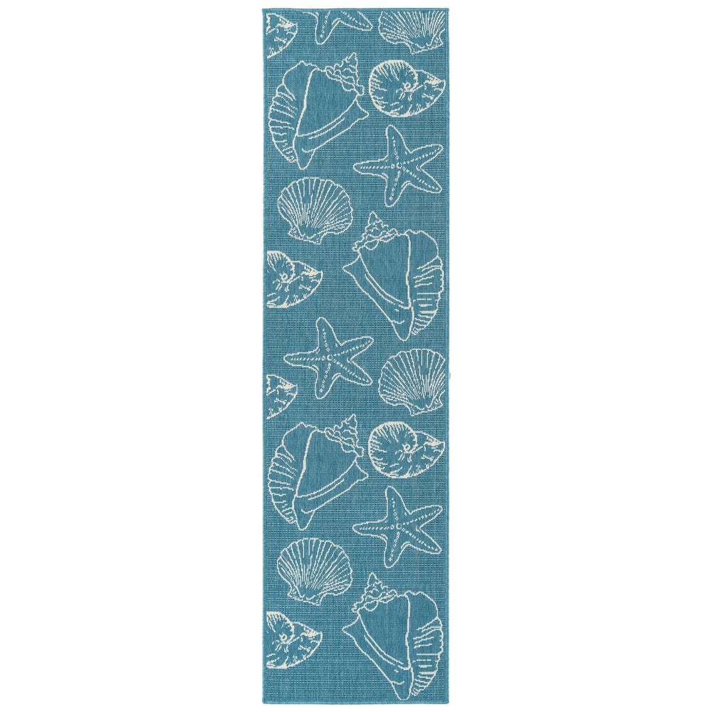 Ambrosi Indoor/Outdoor Soft Area Rug Light Blue