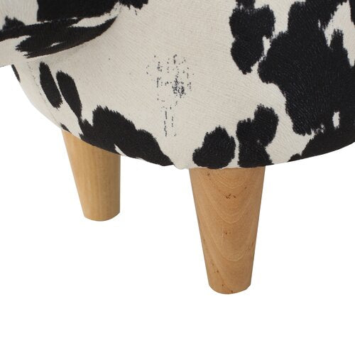 Cow Shape Velvet Ottoman