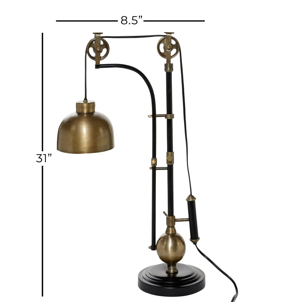 Black Metal Industrial Table Lamp 31 x 9 x 18 - 9 x 18 x 31