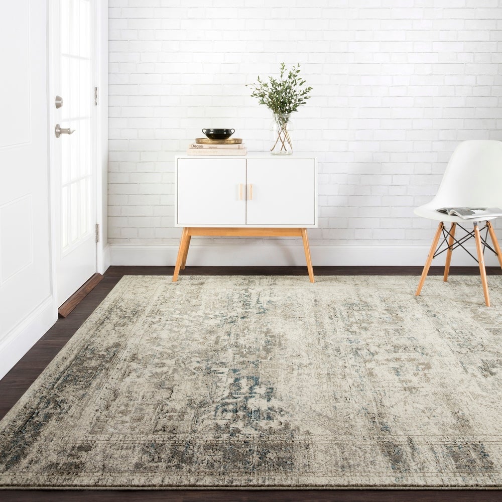 Millennium Collection Soft Area Rug, Grey/ Blue