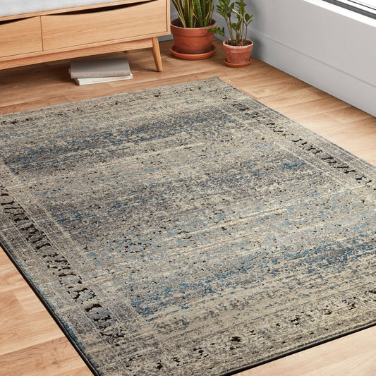 Millennium Collection Soft Area Rug, Grey/ Blue