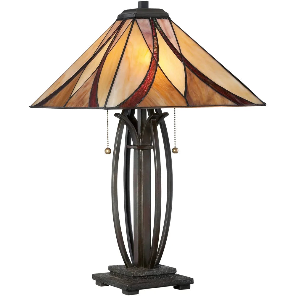 Copper Grove Quentin Tiffany-style Bronze Table Lamp