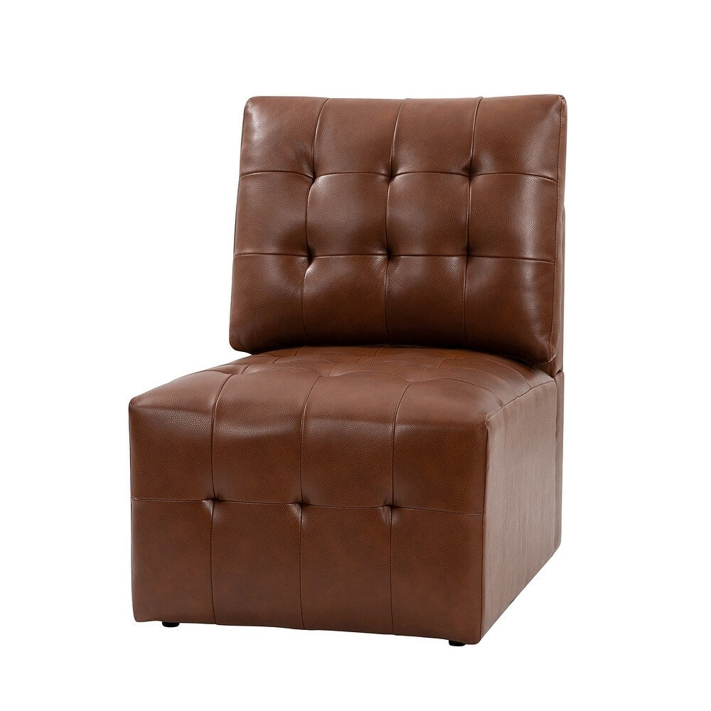 Aurora 87" Genuine Leather Sofa Set with Removable Back Cushions