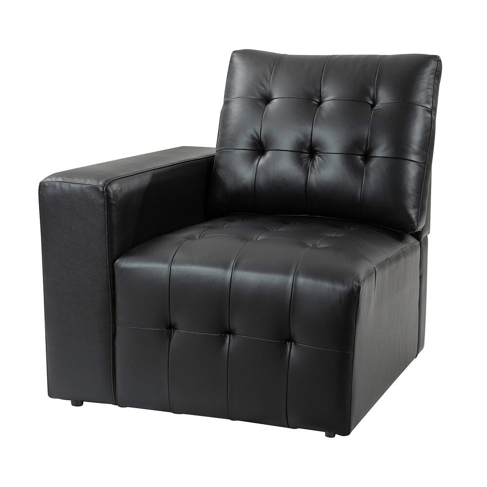 Aurora 87" Genuine Leather Sofa Set with Removable Back Cushions