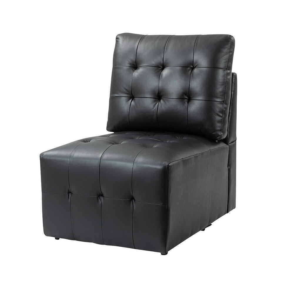 Aurora 87" Genuine Leather Sofa Set with Removable Back Cushions