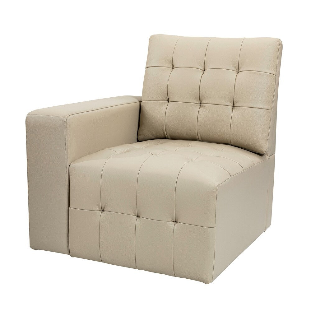 Aurora 87" Genuine Leather Sofa Set with Removable Back Cushions