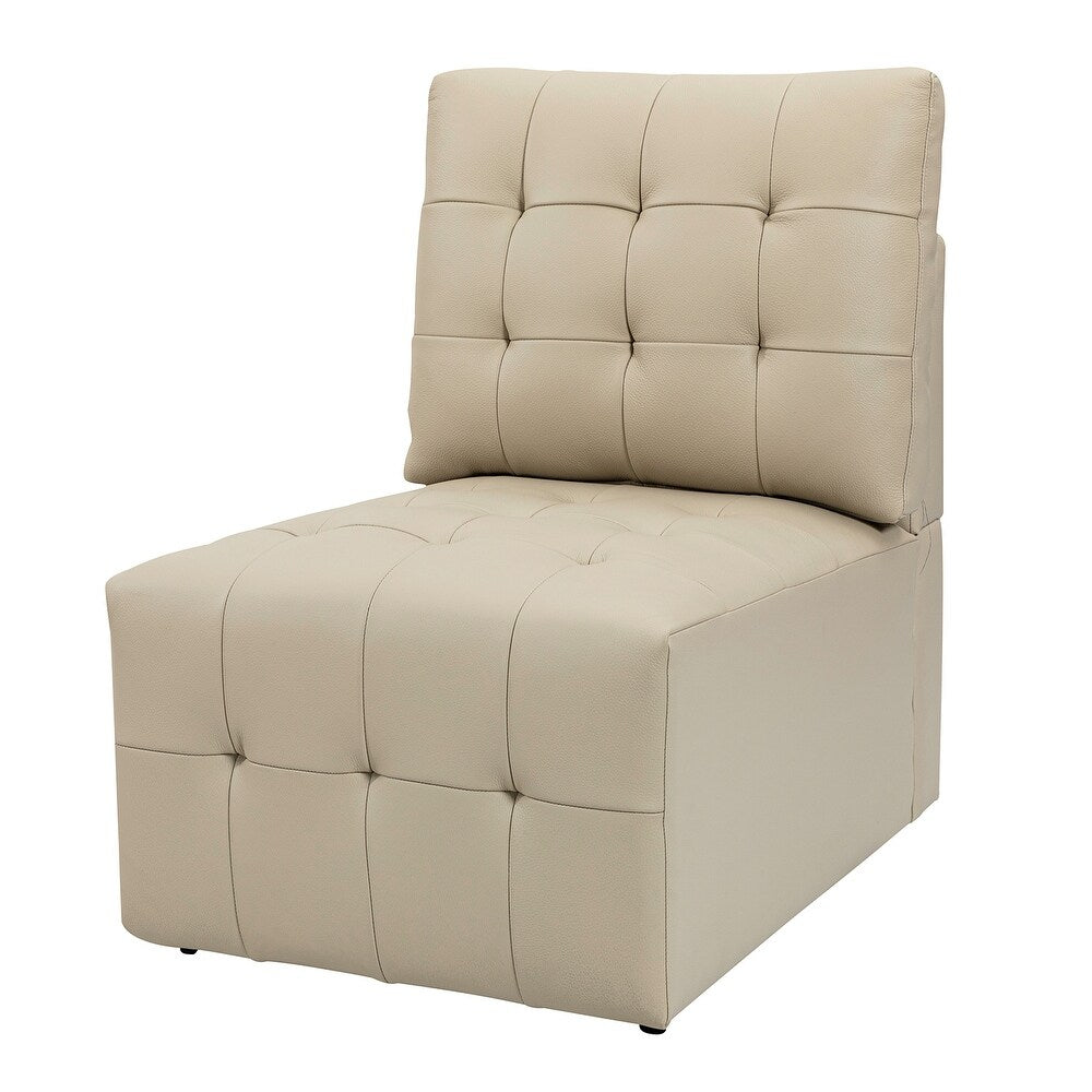 Aurora 87" Genuine Leather Sofa Set with Removable Back Cushions