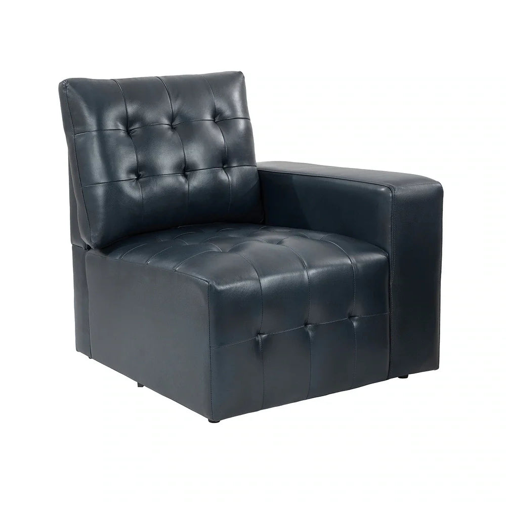 Aurora 87" Genuine Leather Sofa Set with Removable Back Cushions