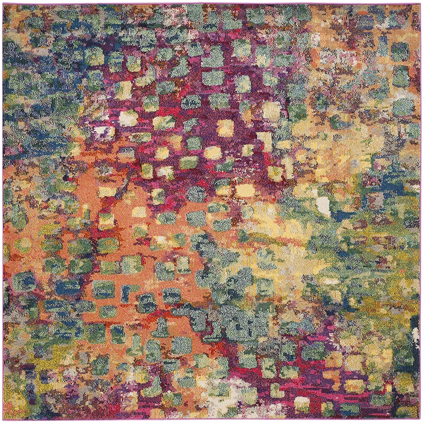 Abstract Pink Multi-color Soft Area Rug