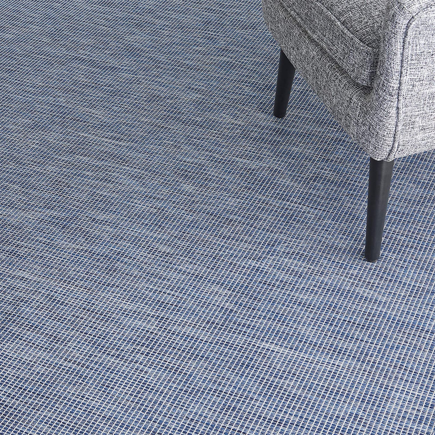 Positano Flat-Weave Indoor/Outdoor Navy Blue Area Rug