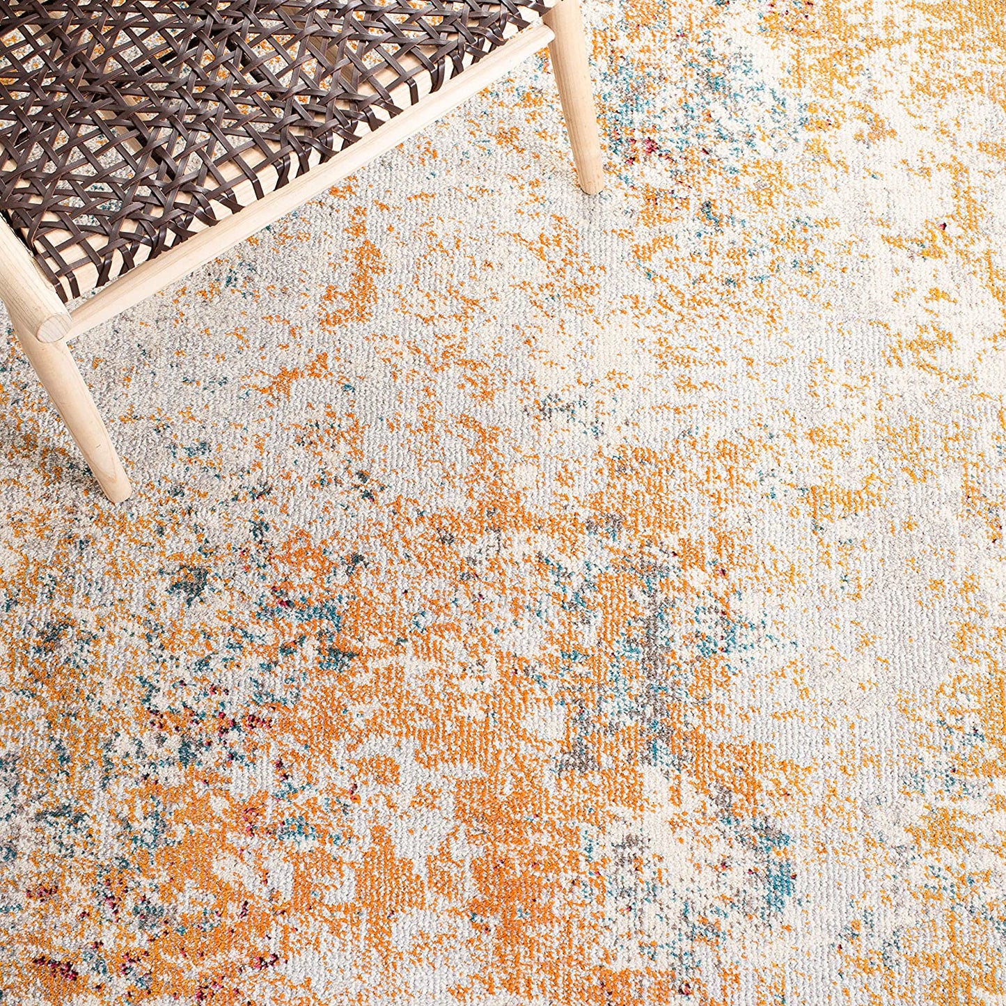 Safavieh Madison Collection Modern Abstract Ivory / Orange
