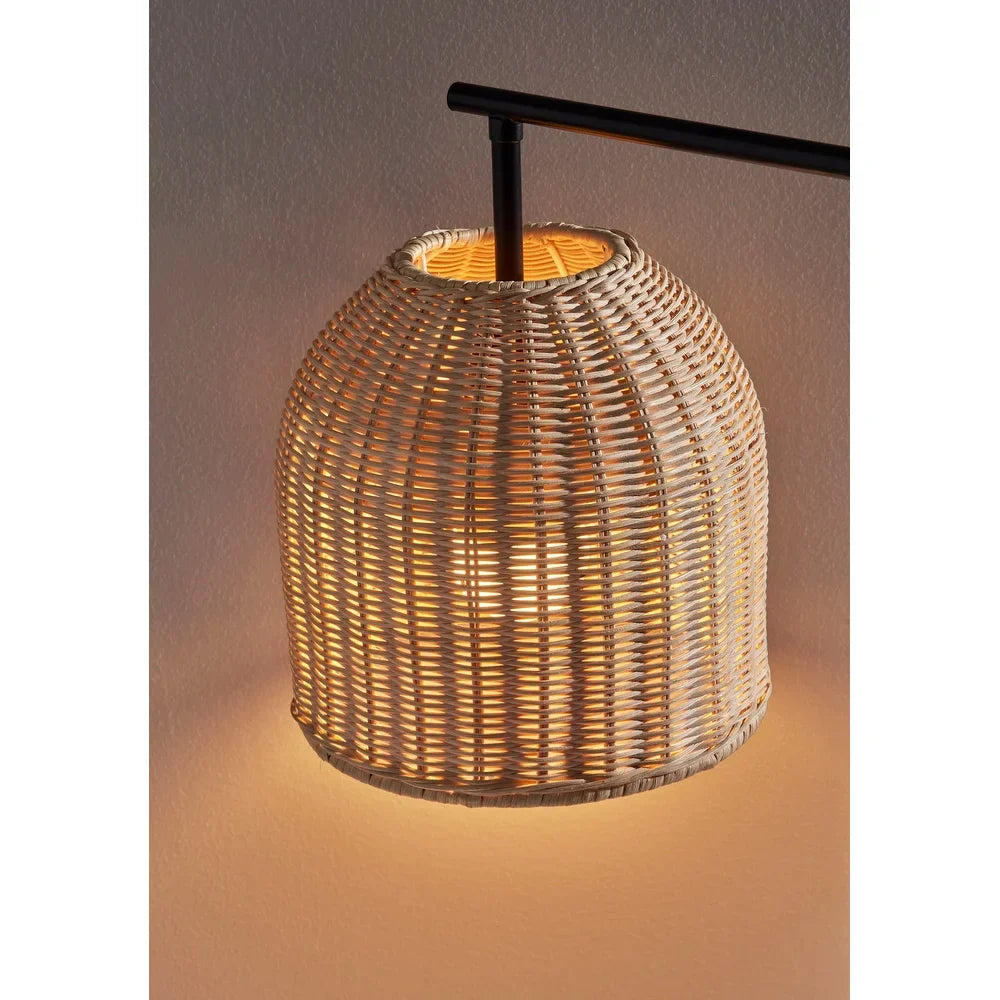 Bahama Antiqued Bronze and Rattan Table Lamp