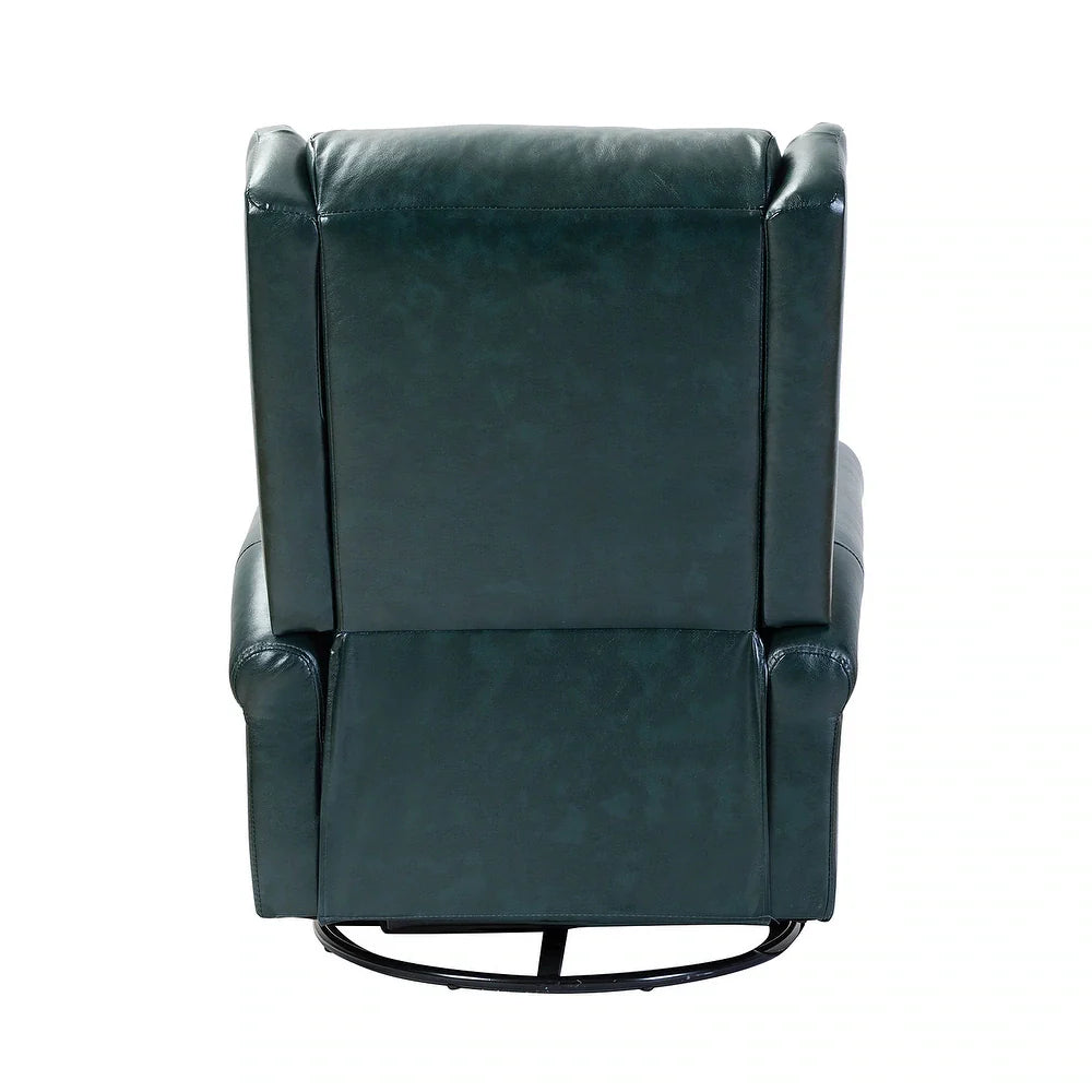 Baksoho Contemporary Leather Swivel Nursery Chair with Metal Base