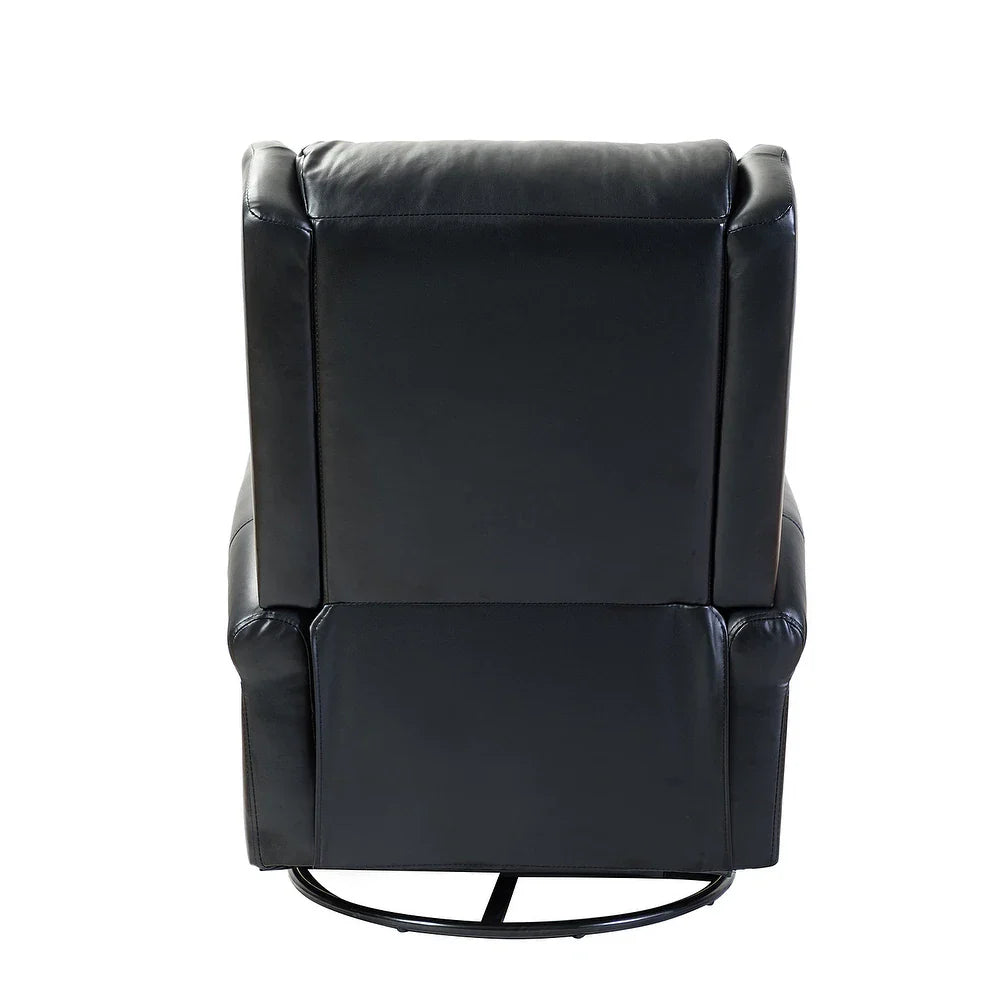 Baksoho Contemporary Leather Swivel Nursery Chair with Metal Base