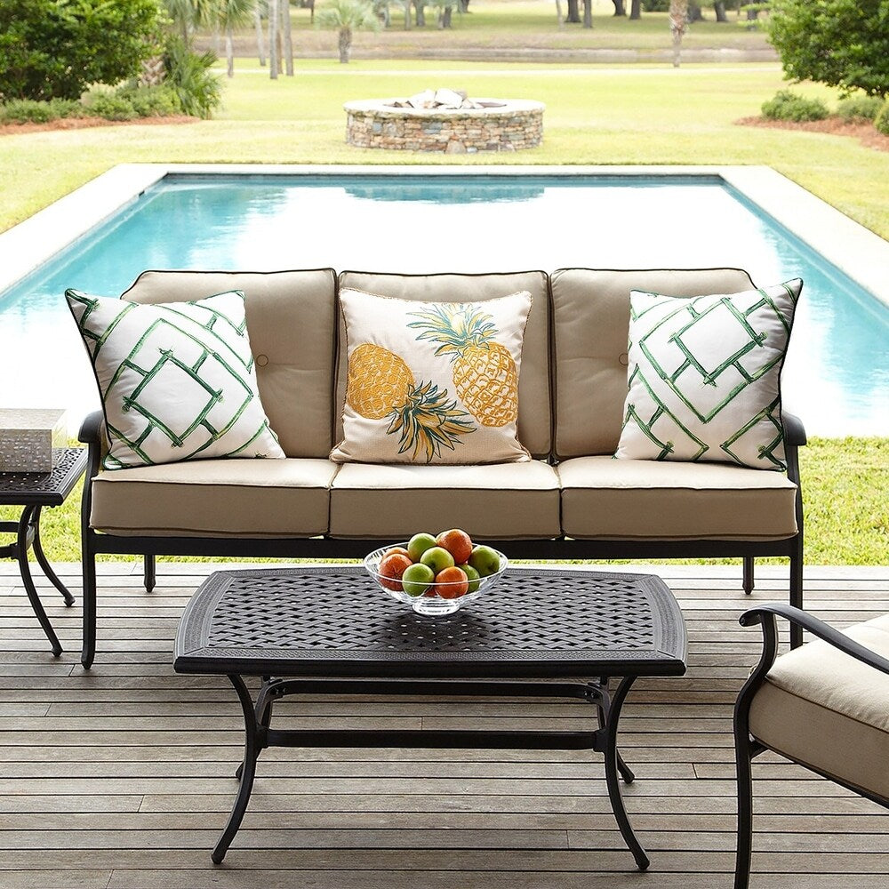 Bamboo Outdoor Pillow Cover 17"X 17" Set of 3