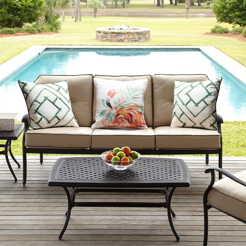Bamboo Outdoor Pillow Cover 17"X 17" Set of 3
