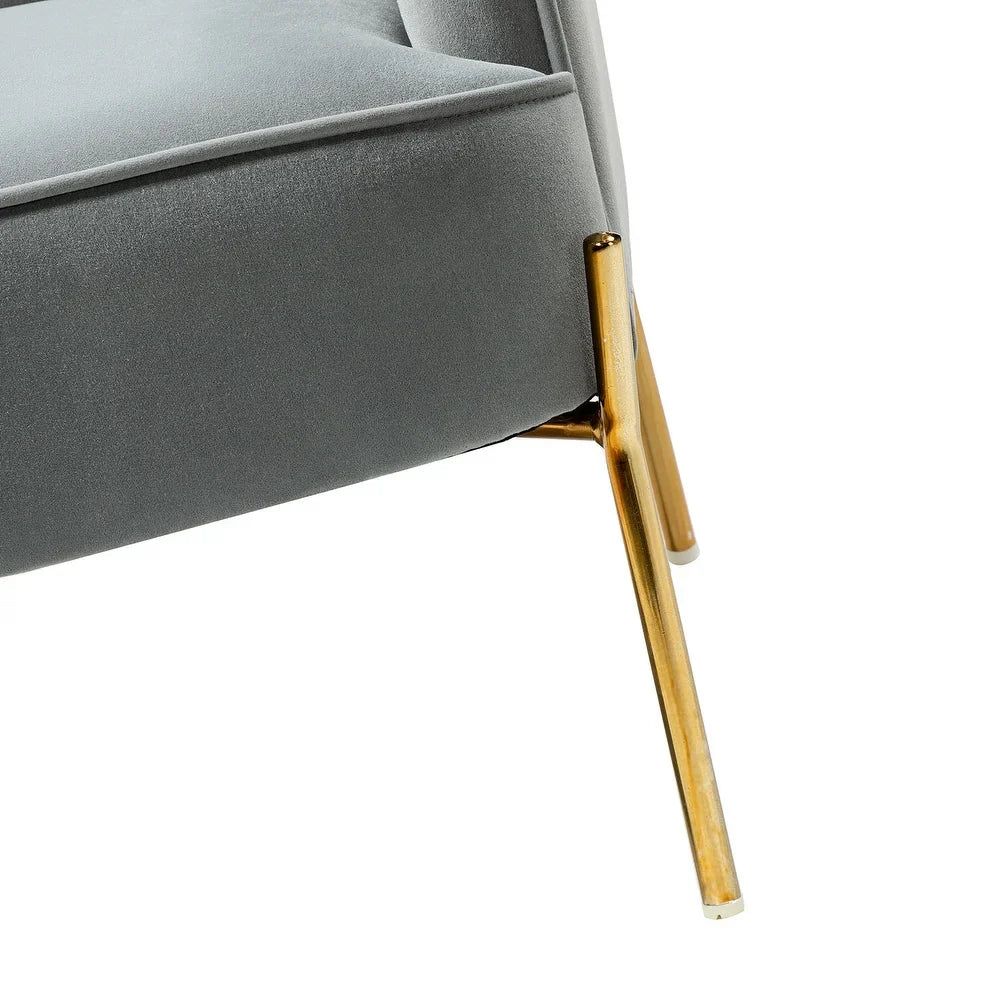 Barbara 3 Piece Living Room Set with Golden Legs