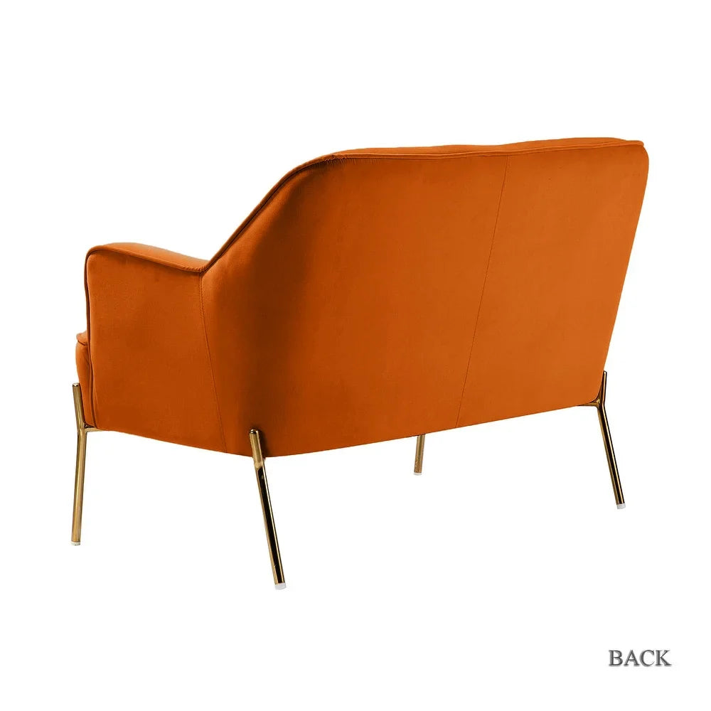Barbara 3 Piece Living Room Set with Golden Legs