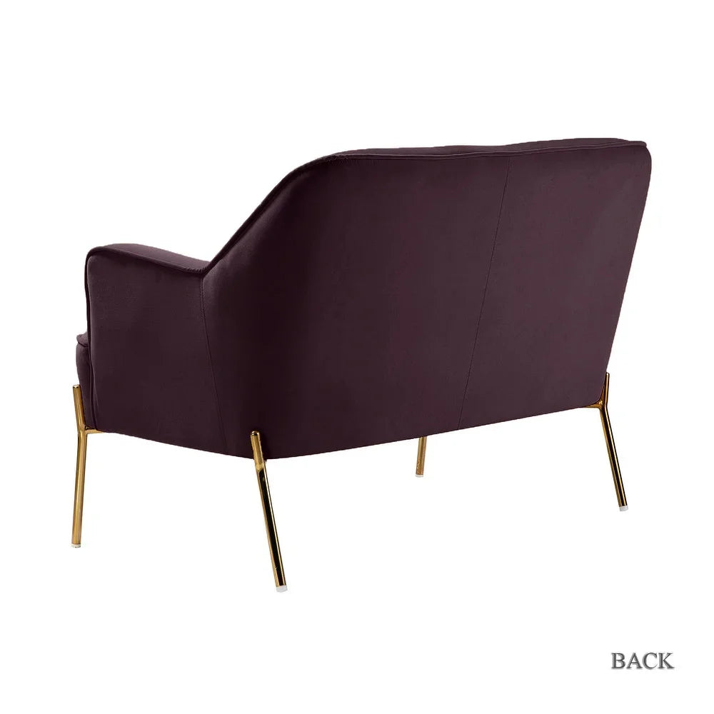 Barbara 3 Piece Living Room Set with Golden Legs