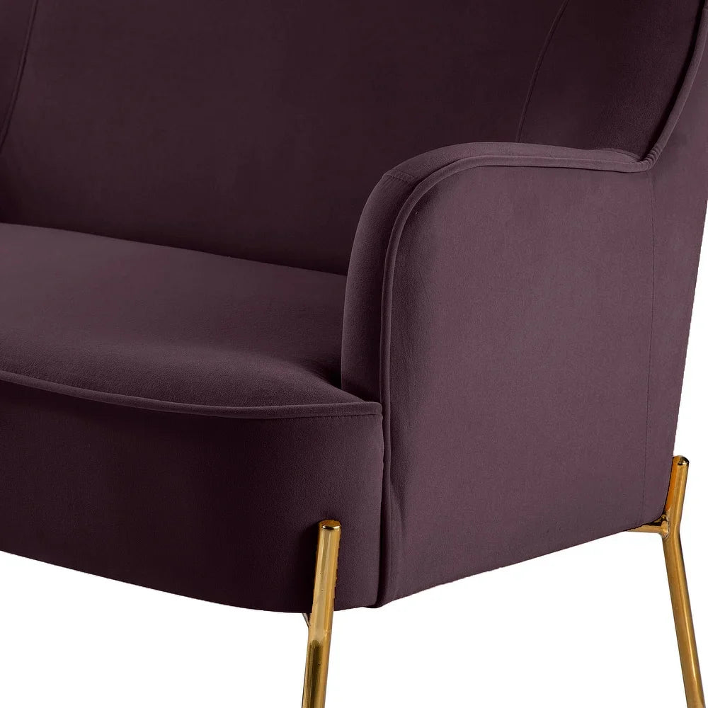 Barbara 3 Piece Living Room Set with Golden Legs