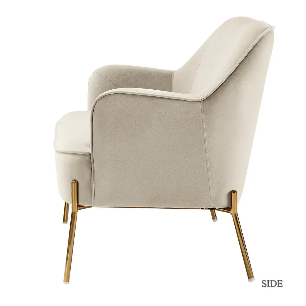 Barbara 3 Piece Living Room Set with Golden Legs