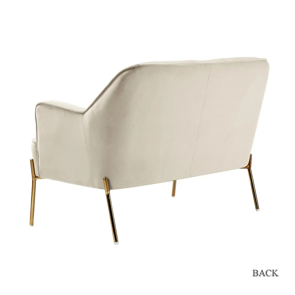 Barbara 3 Piece Living Room Set with Golden Legs