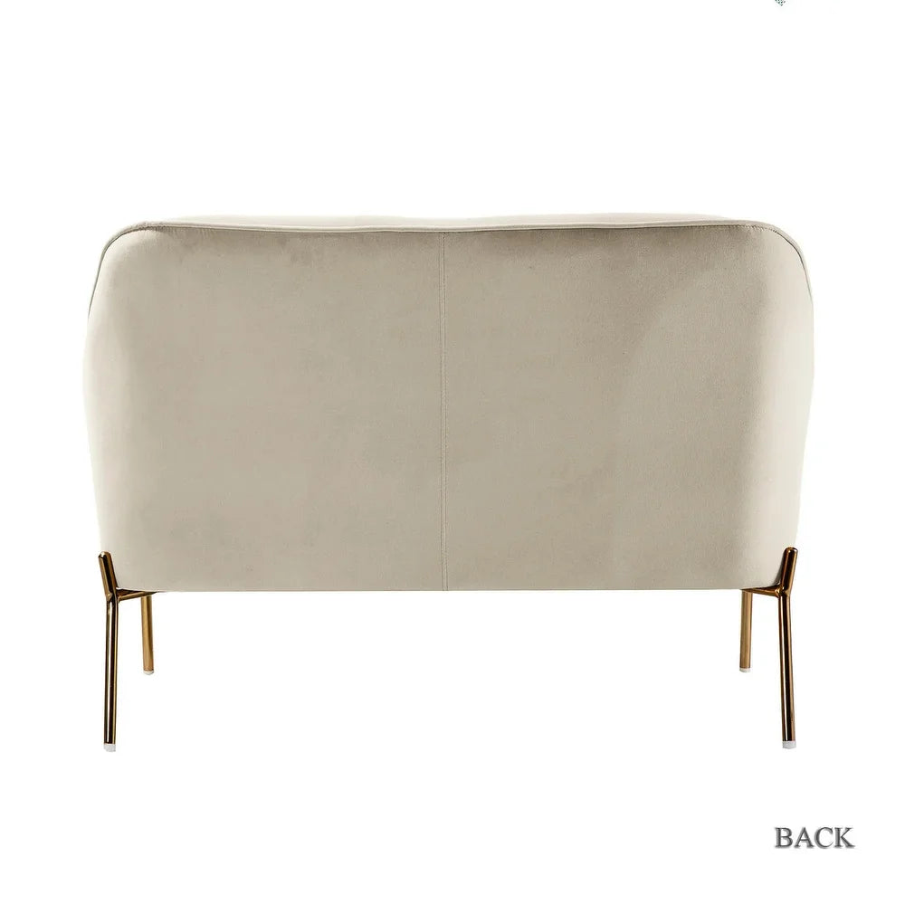 Barbara 3 Piece Living Room Set with Golden Legs